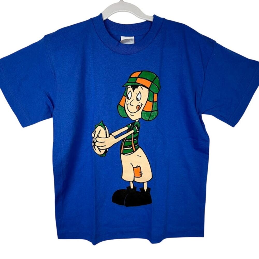Vtg El Chavo Del Ocho T-Shirt Youth XL Blue Intex American Activewear USA NWOT